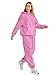AUTOMET Sweatsuits Women 2 Piece Outfit Lounge Two Piece Sets Fall Fashion 2025 Tracksuits Oversized Sweatshirt and Sweatpants Casual Teen Girls Clothing Pink XS