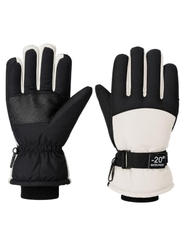 Image of Geyoga Kids Waterproof Winter Snow Ski Gloves