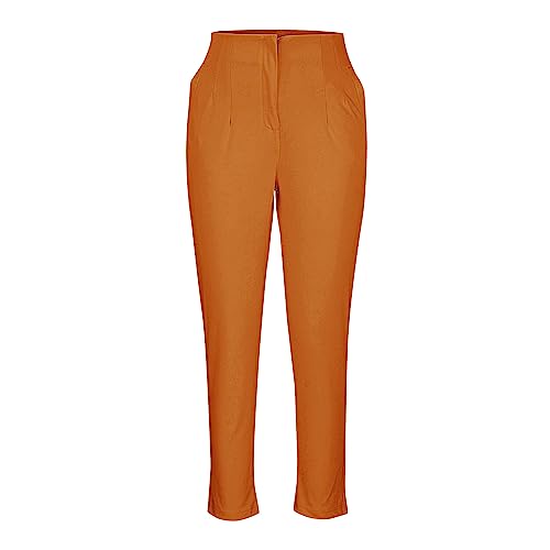 Women Suit Pants Dressy Elegant High Elastic Waisted Stretchy Tummy Control Business Work Pants Casual Skinny Pants3