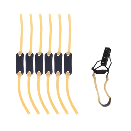 6 Pezzi Fionda Professionale da Tiro Adulti,Slingshot Fionde,Gomma Elastico,Elastici Bande,Piatto Lattice Nastro,Catapulta Spesso Piatta Componenti,Per All'apert,Intrattenimento,Caccia Catapulte Pesca