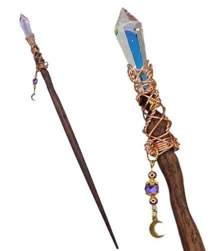 Merlins Realm Lunar Prism Oak Magic Wand