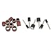 51pcs Sanding Drum Kit with 1/2in, 3/8in, 1/4in Sanding Bands and 120 Grit Pads for Rotary Tool, Aluminum Oxide Mandrels for DIY Wood, Metal, Plastic