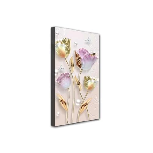 Peinture diamant rose pour décoration murale salon et chambre