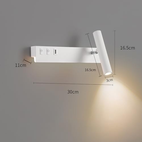 Lámpara de pared giratoria para solucionar la falta de espacio y enchufes USB 5