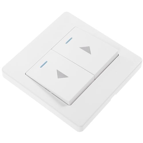Ciieeo Panel de Botón Pulsador para Puerta de Garaje Doble Interruptor de Retorno Automático Accesorio para Cortinas y Persianas de Garaje Montaje Pared Material Resistente