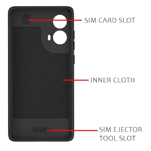 Image of Shockproof Case for Motorola Moto G85 5G | Full Camera Protection | TPU Flexible Back Cover for Motorola Moto G85 5G (Matte Black)