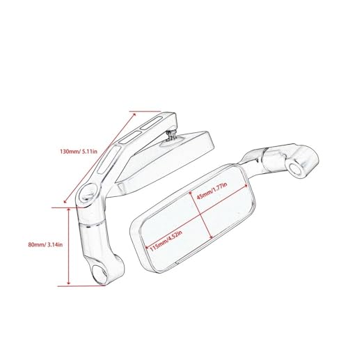 Espejo retrovisor de motocicleta convexo con visión gran angular 4