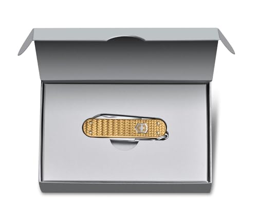 Victorinox Classic SD Precious Alox 58mm, Brass Gold, Swiss Made (0.6221.408G)