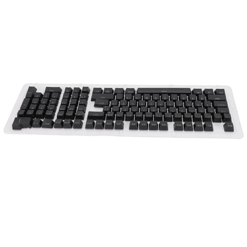 Teclas de teclado mecánico translúcidas negras de 110 teclas con diseño ABNT