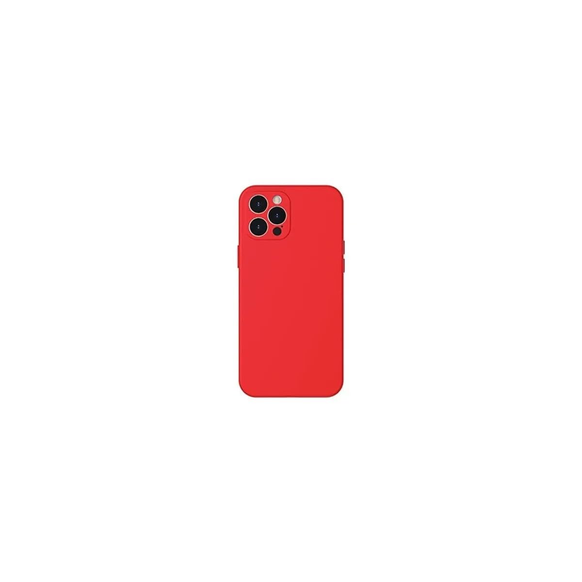 Baseus Liquid Silica Gel, iPhone 12 Pro Cep Telefonu Kılıfı, Kırmızı