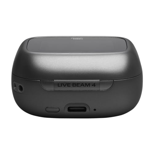 Image of JBL New Live Beam 4 TWS with Smart Charging Case, Hi-Res Audio, True Adaptive Noise Cancelling 2.0, 6-Mic Perfect Calls 2.0, Personi-Fi 3.0, BT 6.0, LE Audio,Auracast, Up to 48H Playtime, IP55, Black