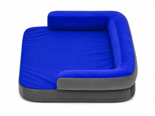 Image of Cutepups Memory Foam (4XL, Blue /Grey Square Orthopedic Dog Bed Comfortable Dog Mattress for Sleeping, Washable pet Bed for Dogs Small,Medium,Large,XL,XXL.3XL,4XL