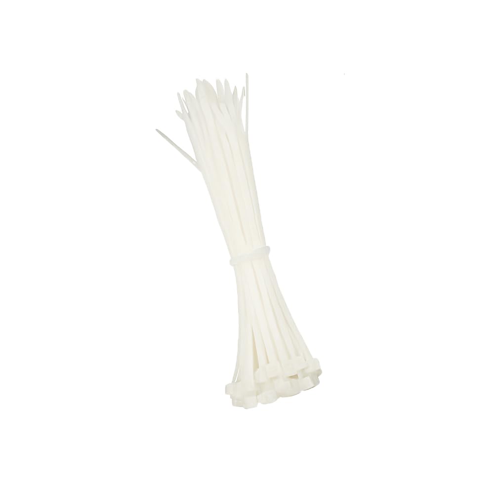Kafton Natural 50X Cable Ties Black Colour Nylon Zip Tie Wraps (200Mm X 4.8Mm, )