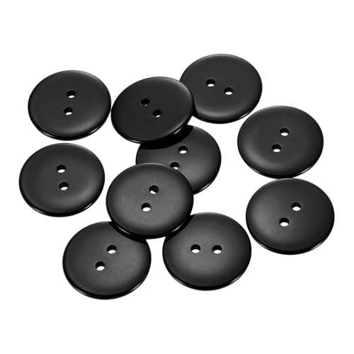 HARFINGTON 10 pc Boutons résine couture 30mm 2 trous noir