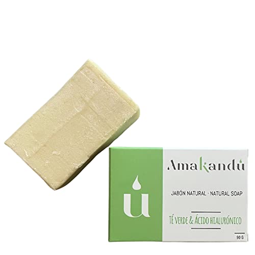 Jabón Bio_Natural_Vegano_Árbol de té_Ácido hialuronico_jabon antiacne_limpiador_combate la grasa, manchas y los granos_jabon para la cara y cuerpo – Amakandu