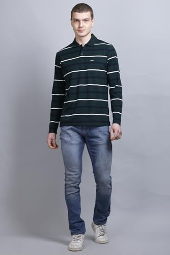 Image of Full Sleeve Polo T Shirt for Men Cotton with Pocket and Collar - Regular Fit Tshirt