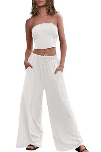 Panadila Womens Summer Lounge Sets 2 Piece Outfits Tube Top