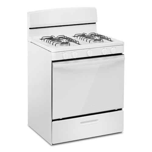 White Freestanding Single Oven Gas Range Easy-Clean Glass