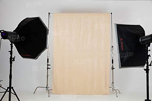 Image of Kate 6ftAƒa€ inch9ft Solid Beige Backdrop Portrait Photography Background for Photography Studio Children and Headshots Beige Backdrop Background for Photography Photo Booth