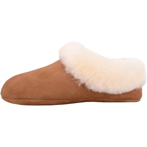 Chaussons en peau de mouton Avery un cocon de douceur marron pour vos pieds - 5