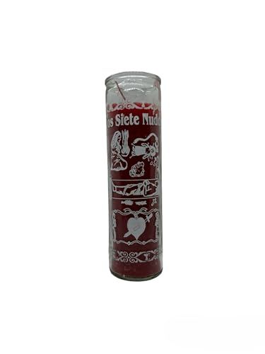 Generic Los Siete Nudos Candle, Red, 7502269536632