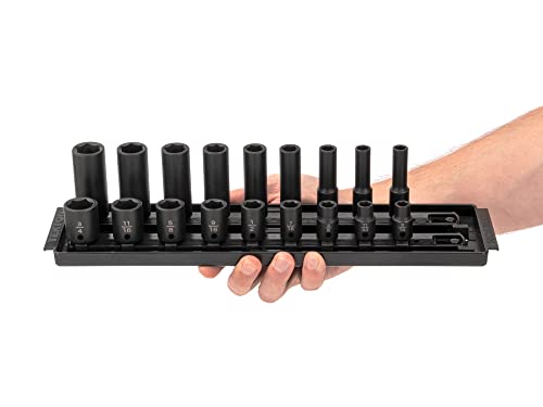 Image of TEKTON 3 /8 Inch Impact Socket Set, 18-Piece | SID91208