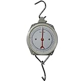 HELO Zeigerschnellwaage 10 kg analog mit 50 g Skala Unterteilung, gut lesbarem Ziffernblatt und 2 S-Haken zum Auf- und Einhängen