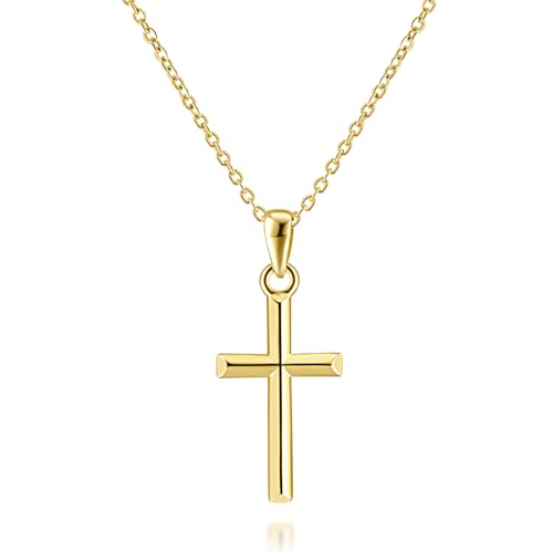 Cross Necklace for Women 14K Gold Cross Necklaces for Women Gold Crosses Chain Pendant Necklace for Womens Blend Beauty With Sentiment Dainty Crosses Chain Pendant Necklaces for Womens 20/25mm