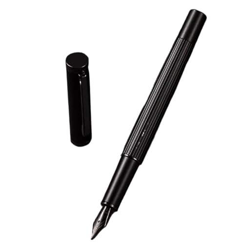 Stylo-plume en laiton noir à pointe fine pour prendre des notes au lycée et au bureau