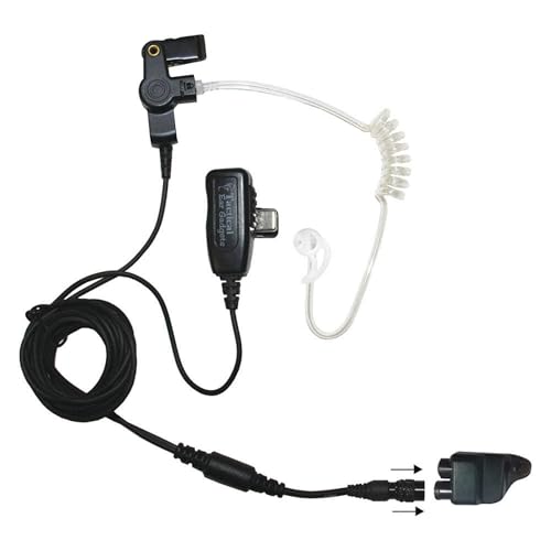 Tactical Ear Gadgets Cougar 2-Wire Surveillance Earpiece EP4028QR with Quick Release for Harris P5300, P5400, P5500, P7300, XG15, XG25, XG75
