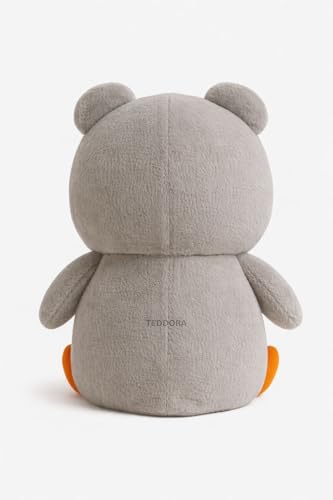 Image of Hoddie Penguin Soft Toy for Girls Boys Kids, Grey, Animal Plush Stuffed Baby Teddy Gift Birthday, 23 cm