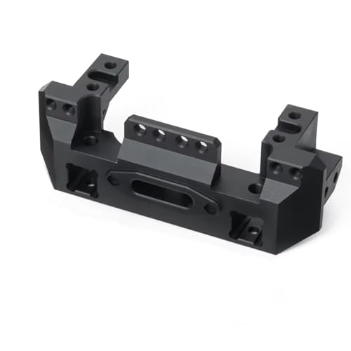 RC Car Accessories for TRX-4 1/10 Metal Front Bumper Servo Mount RC Crawler Car Upgrade Parts and Accessories(Black)