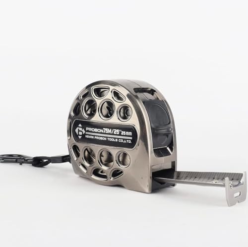 7.5M/25FT Stainless Steel Anti-Corrosion Retractable Metric Ruler, Anti-Fall Wear-Resistant Stainless Steel Tape Measure Double-Sided Scale High-Grade Gift Measure Tape