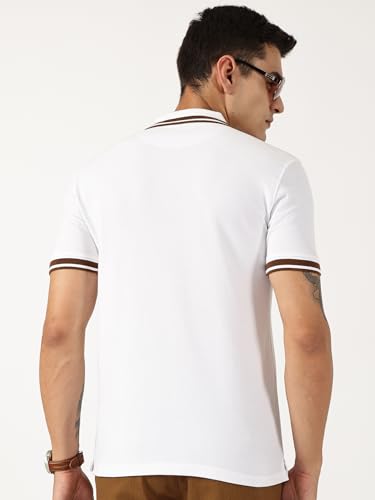 Image of Thomas Scott Men's | Solid | Half Sleeve | Regular Fit | 100% Cotton | Polo Collar | Button Closer | Casual Tshirt