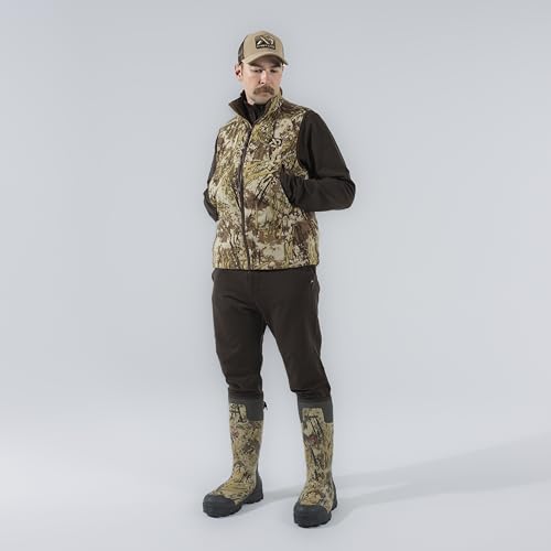 First Lite Men's Primer Puffy Vest - Insulated Windproof Camo Waterfowl Hunting Vest3