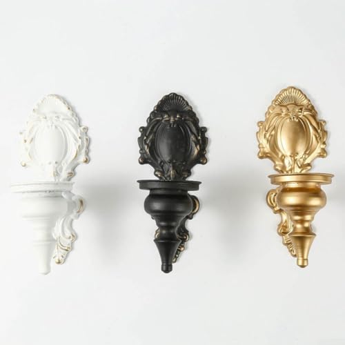 Candelabro de pared vintage en hierro fundido resistente 7
