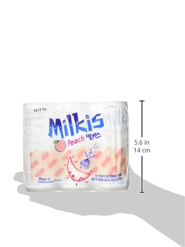 Lotte Milkis Soda Beverage, Peach, 8.45 Fl Oz (Pack Of 6) #TOP1