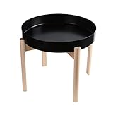  Table D\'Appoint Table Basse en Bois Massif en métal Table d\'appoint en Bouleau Massif Petite Table à thé Table de Chevet Balcon Maison Petite Table d\'appoint Table d\'ordinateur Simple