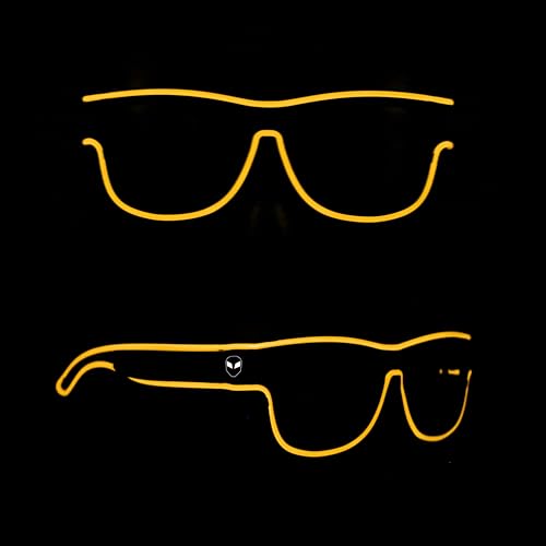 Image of Hookaba LED Jam Shade Party Glasses | Unisex Wireless Light-Up for DJ Night, Live Concerts, Halloween, Birthdays | Neon Specs for Boys, Girls, Kids | Dynamic Colors for Carnival & Clubbing