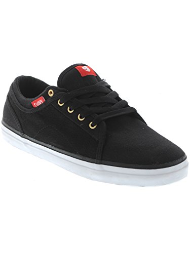 DVS - Zapatillas de Skateboarding para Hombre, Color Black/Red Canvas, Talla 37.5