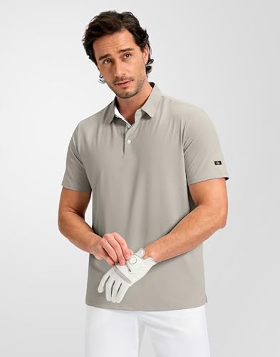 Image of Obla Mens Golf Shirt Short Sleeve Dry Fit Moisture Wicking Performance Athletic Casual Work Collared Polo Shirts for Men