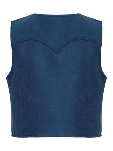 Girls Boys Cowboys Cowgirls Vest Suede Tassel Waistcoat Western Party Cosplay Halloween Fancy Dress Up2