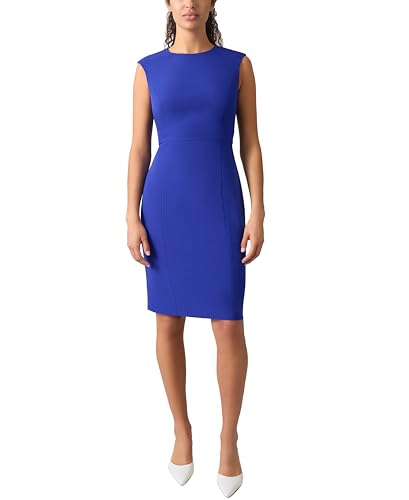 Image of Kasper Women's Sleeveless Sheath Dress with Seamed Waist Detail