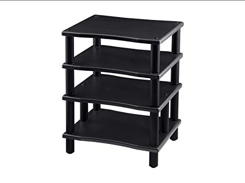 Monolith 4 Tier Audio Stand Xl - Black, Open Air Design, Each Shelf Supports Up To 75 Lbs, Perfect Way To Organize Av Components #TOP8