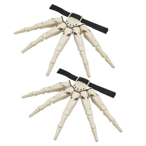 Extensiones de dedos móviles estilo garra de esqueleto flexible para mascarada y cosplay