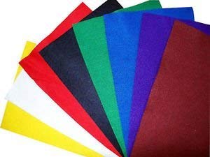Image of OON Craft Sheet A4 Size Colored Felt (10 Pieces) Randomly 10 Colored Pieces (Multicolor)