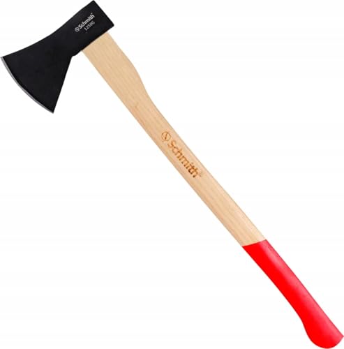 Schmith - Hacha templada con Mango de Madera 1,25 kg - Ideal para leña - Resistente - Ergonómico - Robusto - Forestal