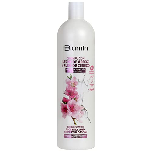 Blumin Rice Milk and Cherry Blossom Shampoo for Normal or Dry Hair – Shine, 1000 ml