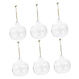 BESPORTBLE 6 Pièces Vasque Suspendue Boule De Verre Vase à Bulbe Bougies Coniques Bougie...