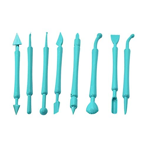 MeeTo Cake Decorating Modelling Sculpting Tool Kit Set/ 16 Different Shapes Exclusive Modeling Set for Fondant Gum Paste Sugar Craft and Cake Decoration Clay - Blue
